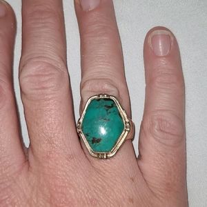 Silver and turquoise  ring